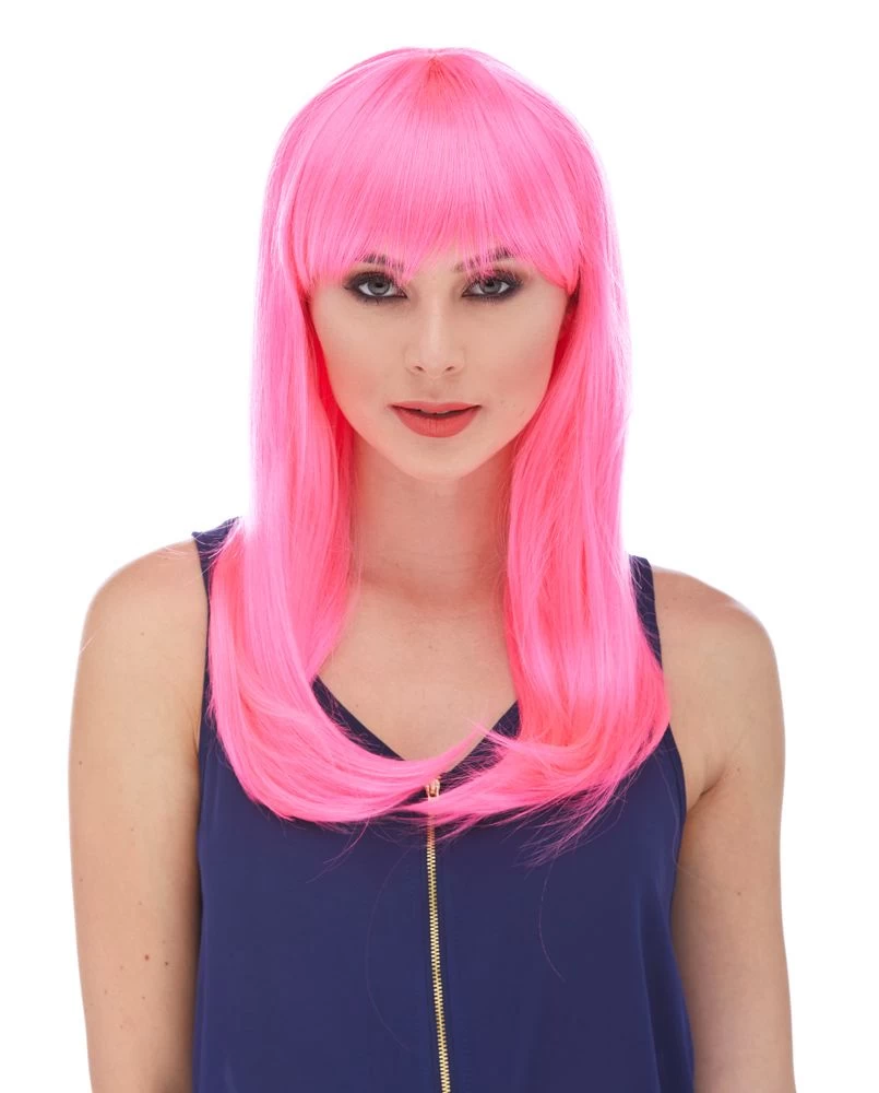 Classy Hot Pink Wig 3 Classy Hot Pink Wig