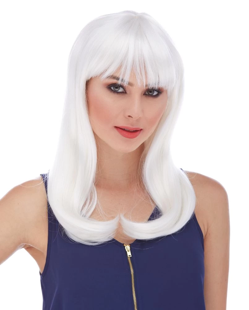 Classy Platinum White Wig 3 Classy Platinum White Wig