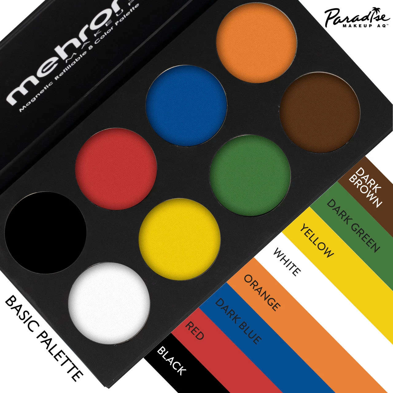 Mehron Paradise Makeup AQ™ - 8 Color Magnetic Refillable Palette - BASIC 808-PAL-B 3 Mehron Paradise Makeup AQ™ - 8 Color Magnetic Refillable Palette - BASIC 808-PAL-B