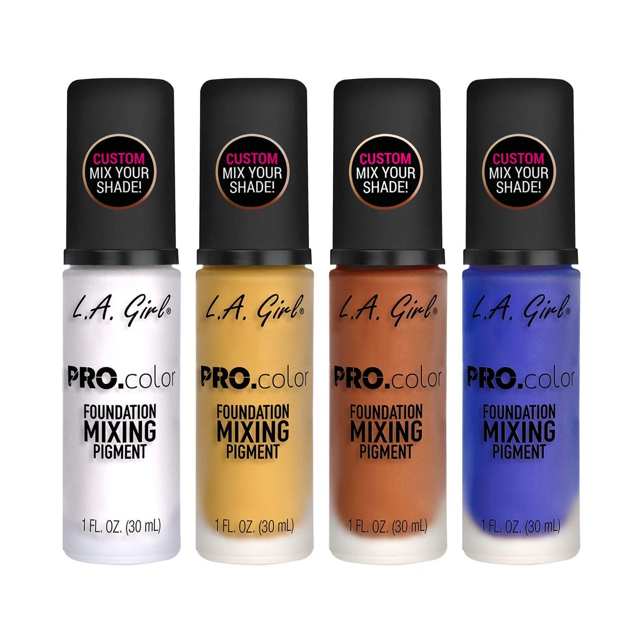 LA Girl PRO.Matte Foundation Mixing Adjusters 3 LA Girl PRO.Matte Foundation Mixing Adjusters