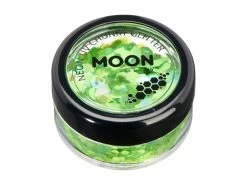 Moon Glow Glitter Neon UV Chunky Glitter -Cosmetics Store M27044 green neon uv chunky glitter 3g