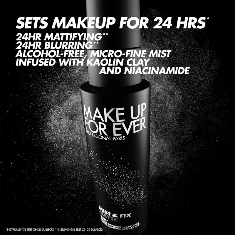 Make Up For Ever NEW Mist & Fix Matte 24HR Setting Spray 4 Make Up For Ever NEW Mist & Fix Matte 24HR Setting Spray - Image 2