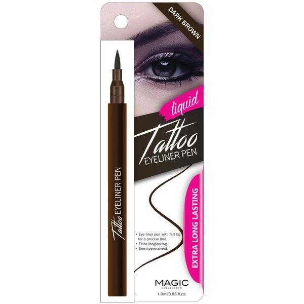 Magic Collection Tattoo Eyeliner Pen Dark Brown EYE1009DBRO 4 Magic Collection Tattoo Eyeliner Pen Dark Brown EYE1009DBRO - Image 2