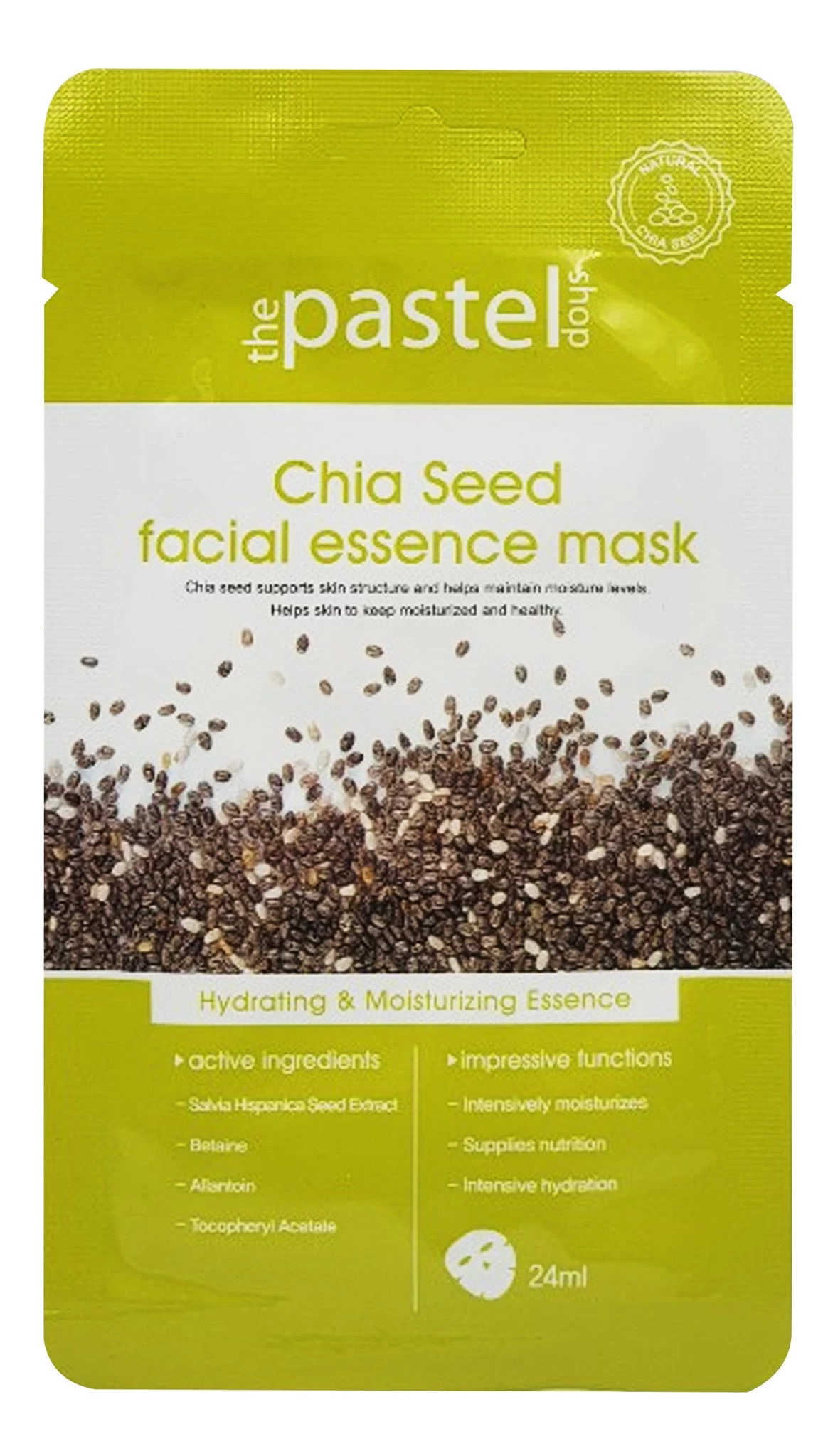 The Pastel Shop Chia Seed Facial Essence Mask PM003CS 3 The Pastel Shop Chia Seed Facial Essence Mask PM003CS